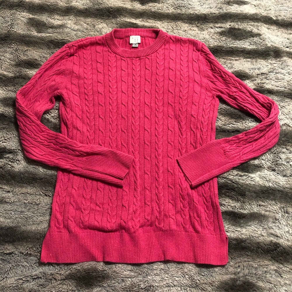 Cute hot pink sweater, size medium
